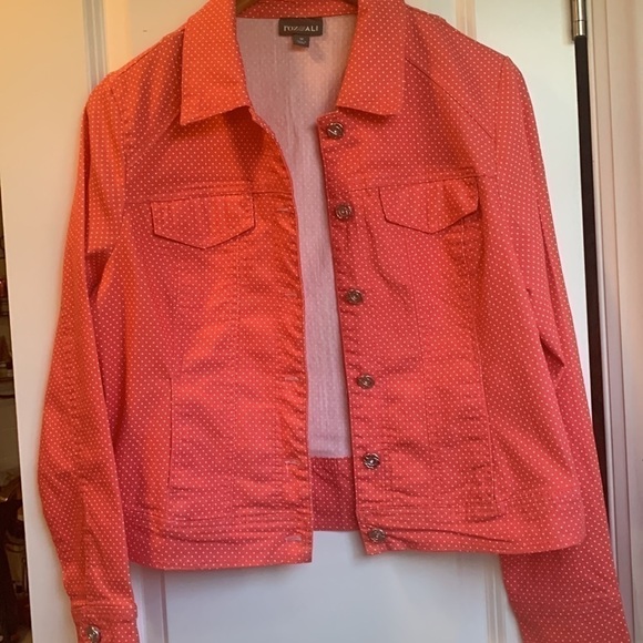 Roz & Ali Polk-a-dot Jacket Size Medium - Picture 9 of 15